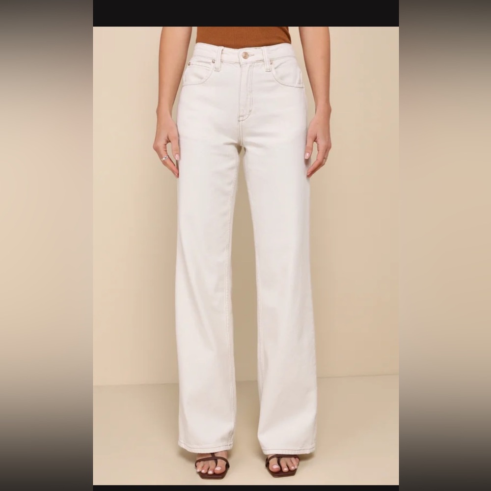 We The Free High Rise White Jeans - Picture 2 of 7